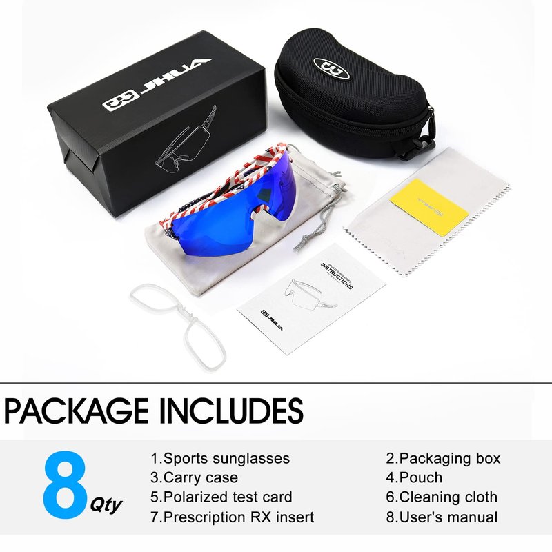 AVV Polarized Sports Sunglasses for Men Women - UV400 Protection Cycling Glasses with Lightweight TR90 Frame, Ideal for Running Baseball Fishing Driving