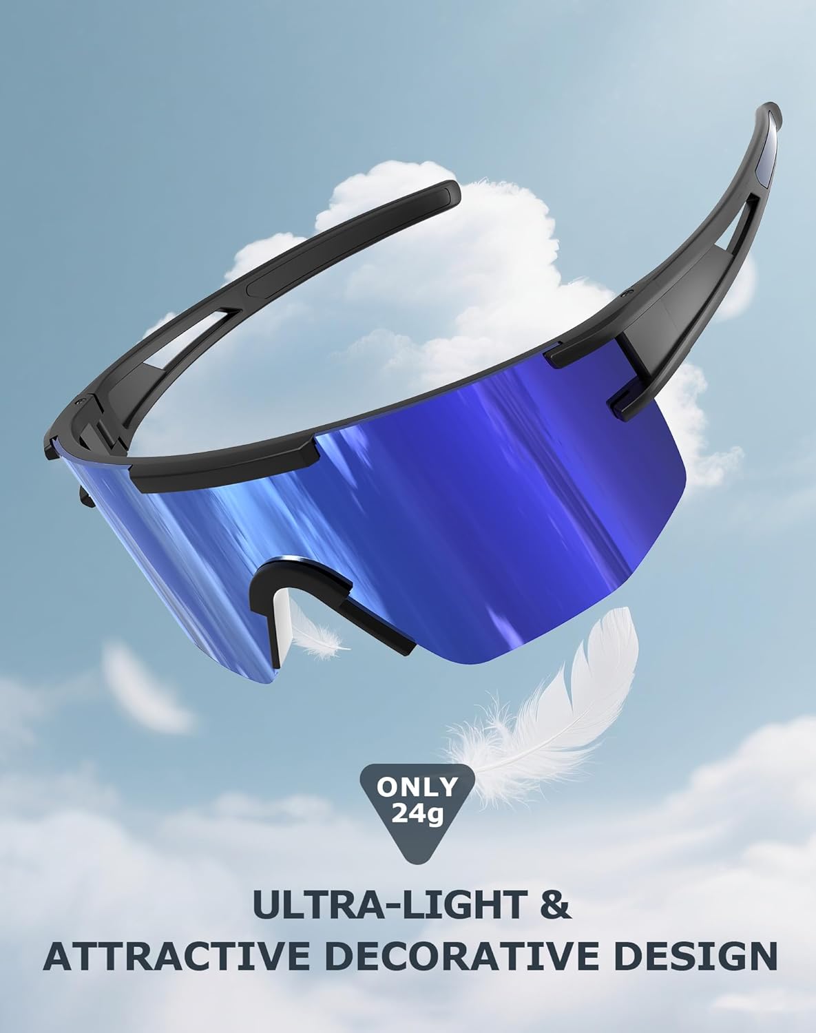 KALIYADI Polarized Sports-Sunglasses Men Running-Sunglasses: Cycling Sun Glasses Women UV400 Driving Fishing 3packs