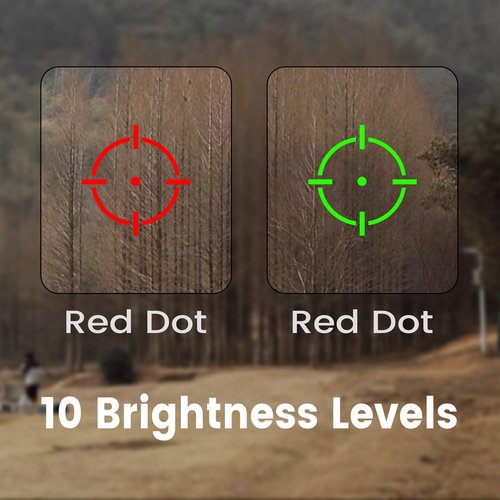 551 Holographic Red&Green Dot Sight-3MOA DOT&68MOA Circle Reflex Sight for Fit 20mm Picatinny Rail