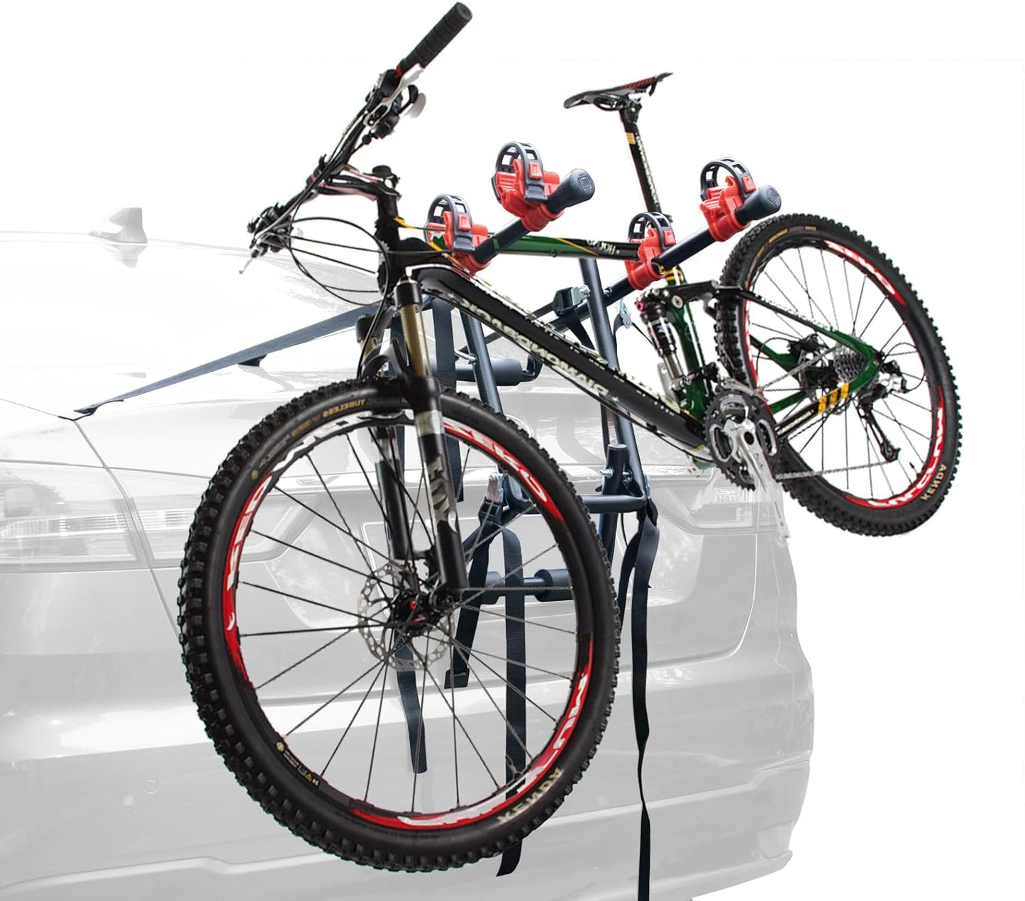 2 Bike Hitch Mount Rack for Car, Truck, SUV, Minivan with 1-1/4" & 2" Hitch, Bicycle Carrier Racks with Straps Red
