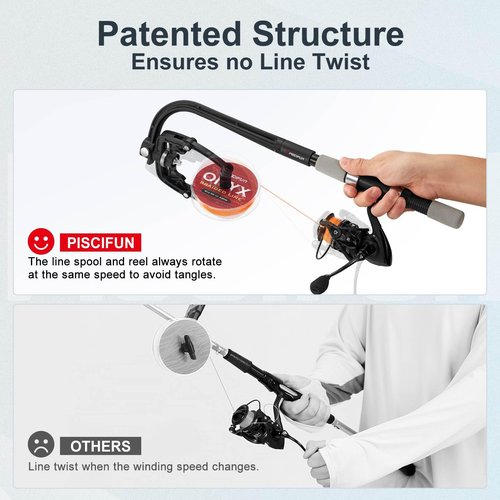 Piscifun Fishing Line Winder Spooler Machine Spinning Reel Spool Spooling Station System Automatic Spools Holder