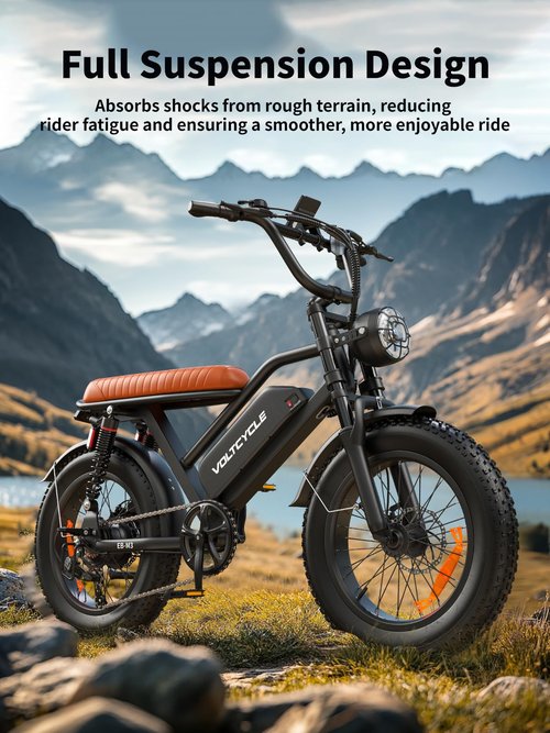 Electric Bike for Adults Peak 1000W 48V 18.2AH Electric Bicycle 20x4.0 inch Fat Tire Mountain Electric Motorcycle 28MPH & 30-60 Miles Ebike Full Suspension Electric Dirt Bike 7 Speed Adult E-Bike