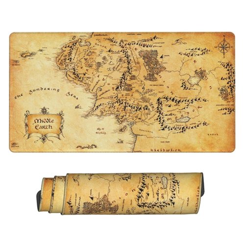 MTG Playmat TCG Playmat Board Game Card Game Trading Card Game Play mat Desk pad Original Hand-Painted Stitched Edges Smooth Surface Rubber Base Aged Map 23.5x11.81in