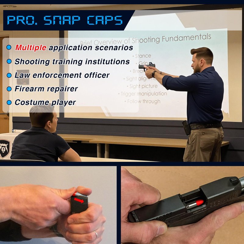 YiZhun 357MAG Snap Caps Training Dummy Rounds, Reusable Dry Fire Training Round Close to Real Weight Practice Safe Loading Firing (357mag-10pcs)