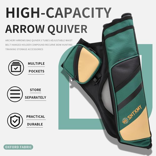 sntxmy Quiver Arrow Holder for Archery,Multifunctional Field Hip Archery Quiver with Quiver Arrow Holder Waist Belt, Perfect Arrow Tube for Archery Accessories Gift.