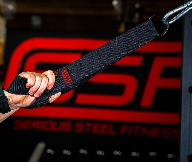 Serious Steel Fitness Ab Strap/Tricep Strap Cable Machine and Resistance Band Attachment