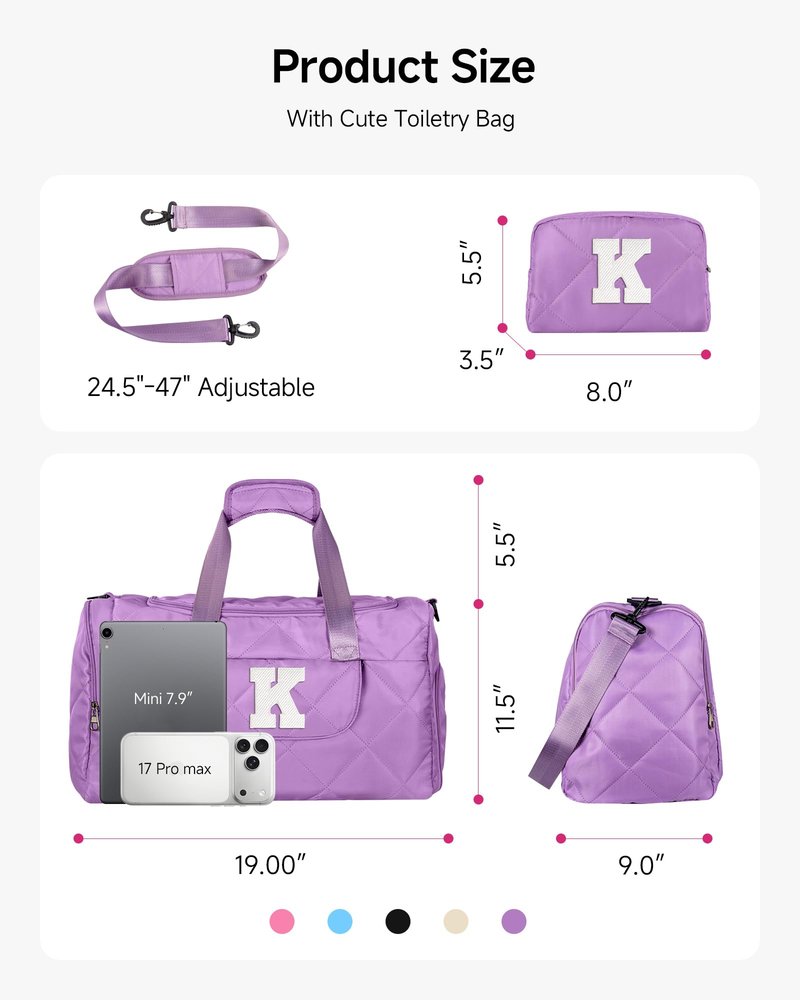 Elilier Teen Girl Gifts Trendy Stuff - Dance Bag for Girls, Duffle Bag for Travel, Birthday Gifts for Women, Gym Travel Duffel Bag, Personalized Graduation Gift for Her, Girls Duffle Bag