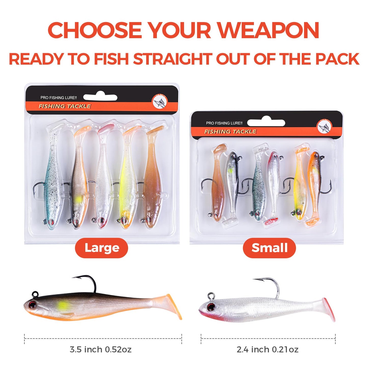Autumnswan Easy Catch Pre-Rigged Soft Lures,Baits for Bass Fishing - Jig Heads Soft Plastic Walleye Lures,Slow Sinking Fishing Bait for Freshwater Saltwater, Bass Trout Fishing Lures & Gifts