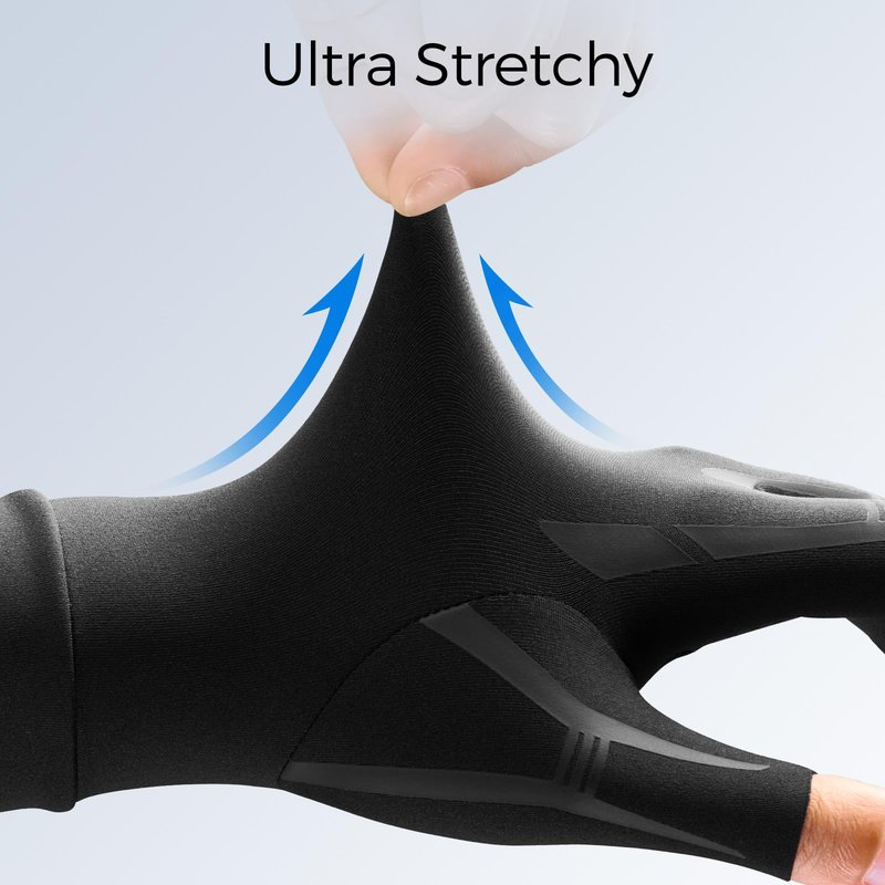 FREETOO All-Around Compression Arthritis Gloves for Women for Pain, Carpal Tunnel Relief Gloves for Men, Hand Compression Gloves for Crocheting,Gaming,Arthritis,Swelling.Black M