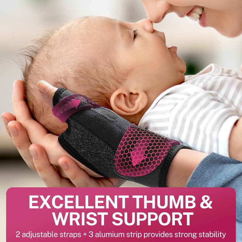 Fitomo Wrist Brace & Thumb Stabilizer, Carpal Tunnel, De Quervain's Tenosynovitis, Tendonitis, Arthritis Support, Thumb Splint for Pain Relief, Women and Men (Left Hand, L/XL)