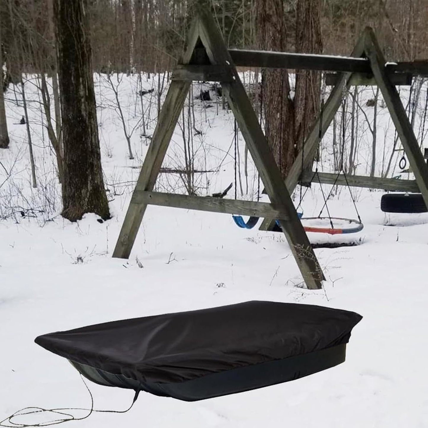 Ice Fishing Sled Travel Cover Waterproof, Oxford Cloth Ice Fishing Shelter Cover, Snow Sled Cover, Outdoor Sled Protector Cover, Protect Your Gear from Protects from Snow, Water and Mud