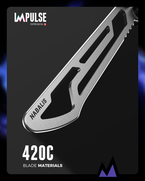 Nabalis Impulse Butterfly Knife Balisong Trainer for Practicing Flipping, Blunt Practice, No Edge Tool,Lightweight,Public-Friendly Metal Trainer