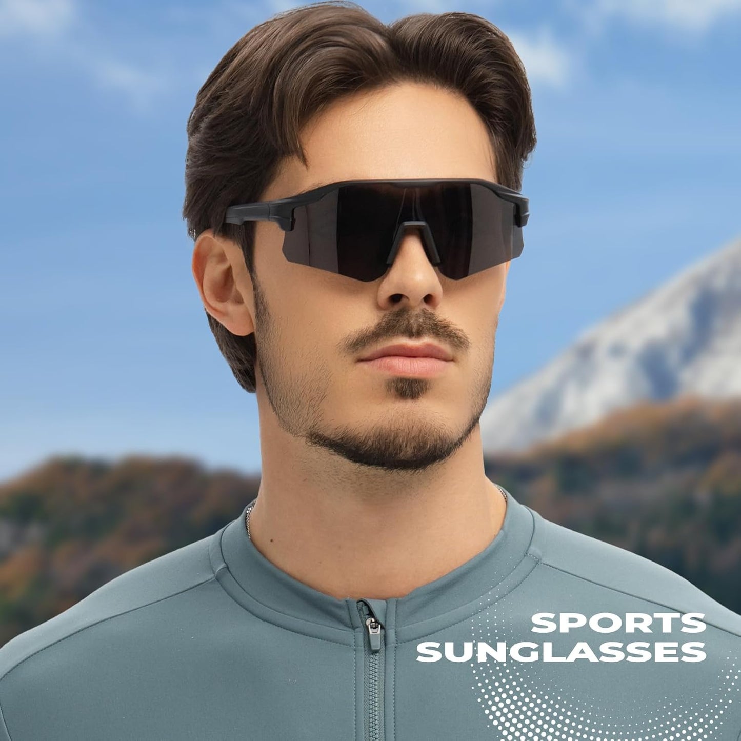 KALIYADI Mens-Sunglasses Polarized Running-Sun-Glasses: Sports Sunglasses Men Women UV400 Protection for Cycling Fishing