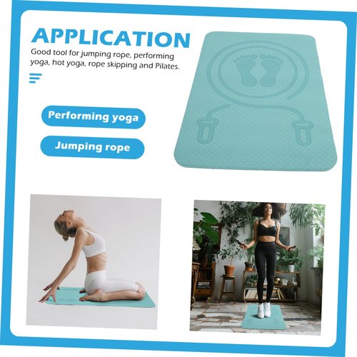 BESPORTBLE Sports Skipping Mat Non- Tpe Portable Workout Mat for Exercise Shockproof and Sweat-absorbing for Jump Rope Training and Home Fitness Activities