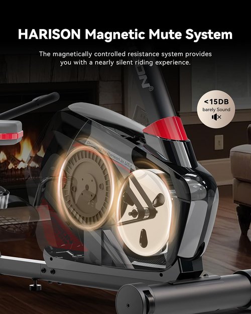 HARISON Pro Recumbent Exercise Bike 400 lbs Capacity, Magnetic Recumbent bike for Adult and Seniors, Recumbent Stationary bike for Home with Smart Bluetooth App, 2 in 1 LCD Monitor and Tablet Holder, Heart Rate monitor