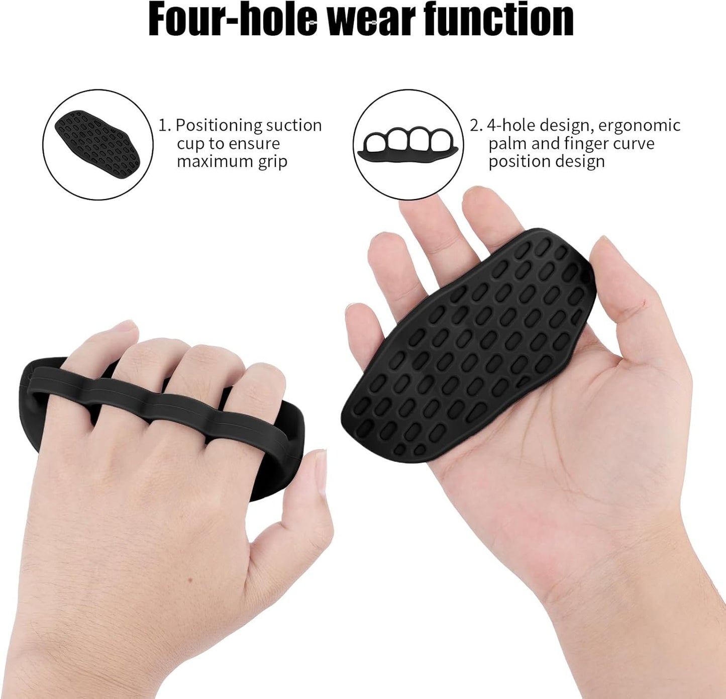 2pcs Weight Lifting Grips, Silicone Anti-Slip Gym Workout Grips for Hand Protection Gloves, Rubber Dumbbell Rypt Gripper for Men Women, Bar Pad Pull Up Practical Fitness Exercise Accessories