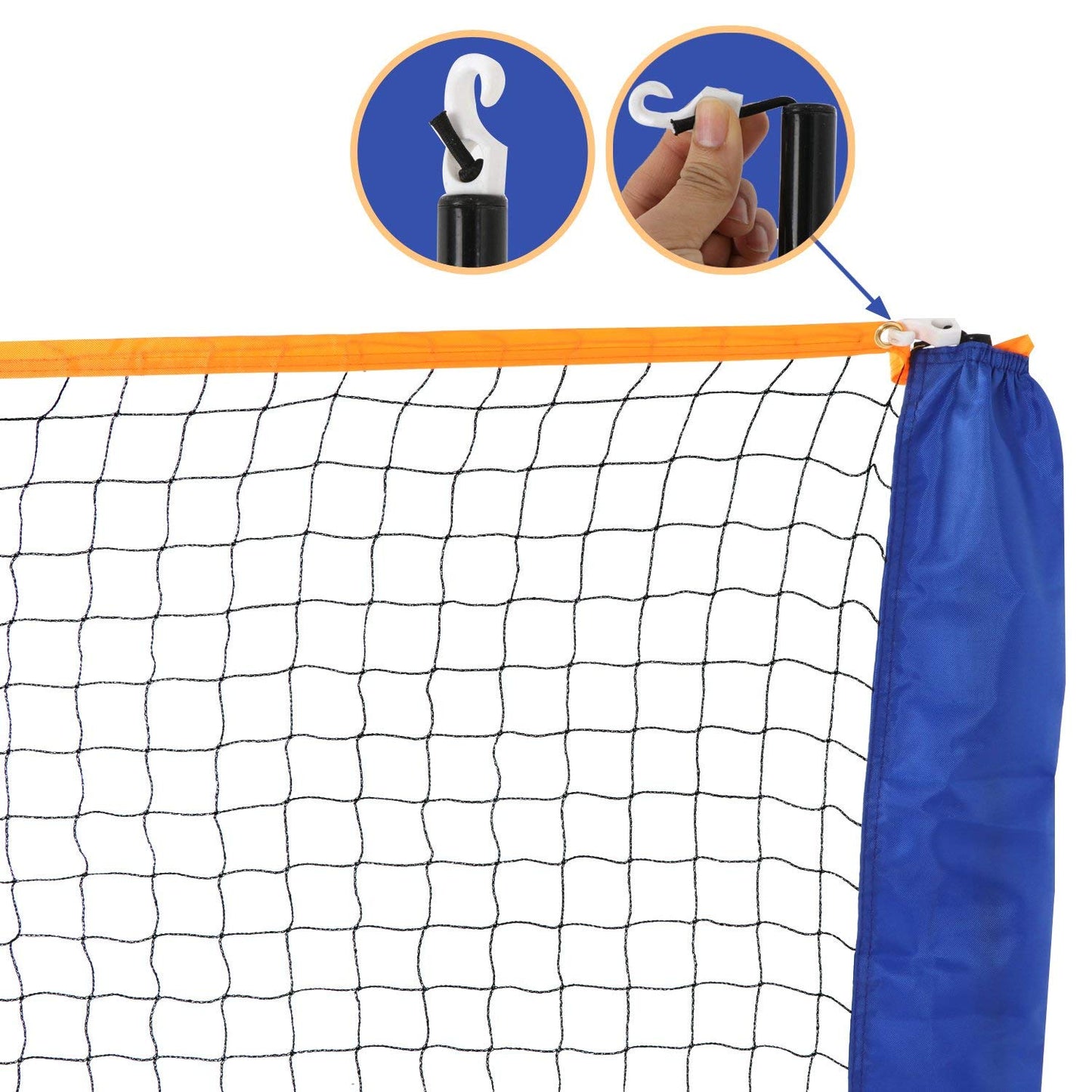 JungleA Portable Tennis Net, 10FT x 5FT Height Adjustable Badminton Pickleball Net Set, Multi Sport Equipment Goal for Soccer, Volleyball, Kids Volleyball for Indoor Outdoor Garden, Backyard, Beach