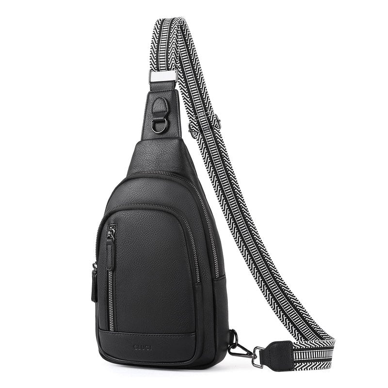 CLUCI Crossbody Bags for Women Men,Leather Sling Bag Cross Body Backpack for Woman Gifts for Women Birthday Unique