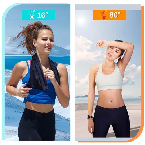 Cooling Towels for Neck/Face Ice Towel Cooling Neck Wraps for Hot Weather Sweat Towels Microfiber Chilly Towel cold Rags Soft Breathable Quick Dry for Indoor /Outdoor/Yoga/ Gym/Working out(40''x12'')