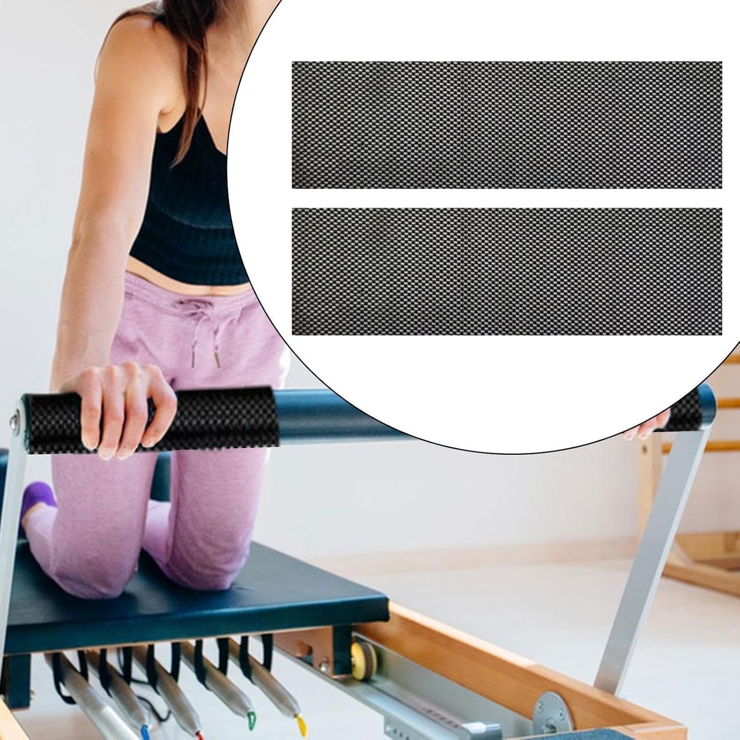 1 Pair Pilates Nonslip Mat Gripper Pad Pilates Reformer Mat Anti Skid for Women Men for Body Building Indoor Home Gym Fitness