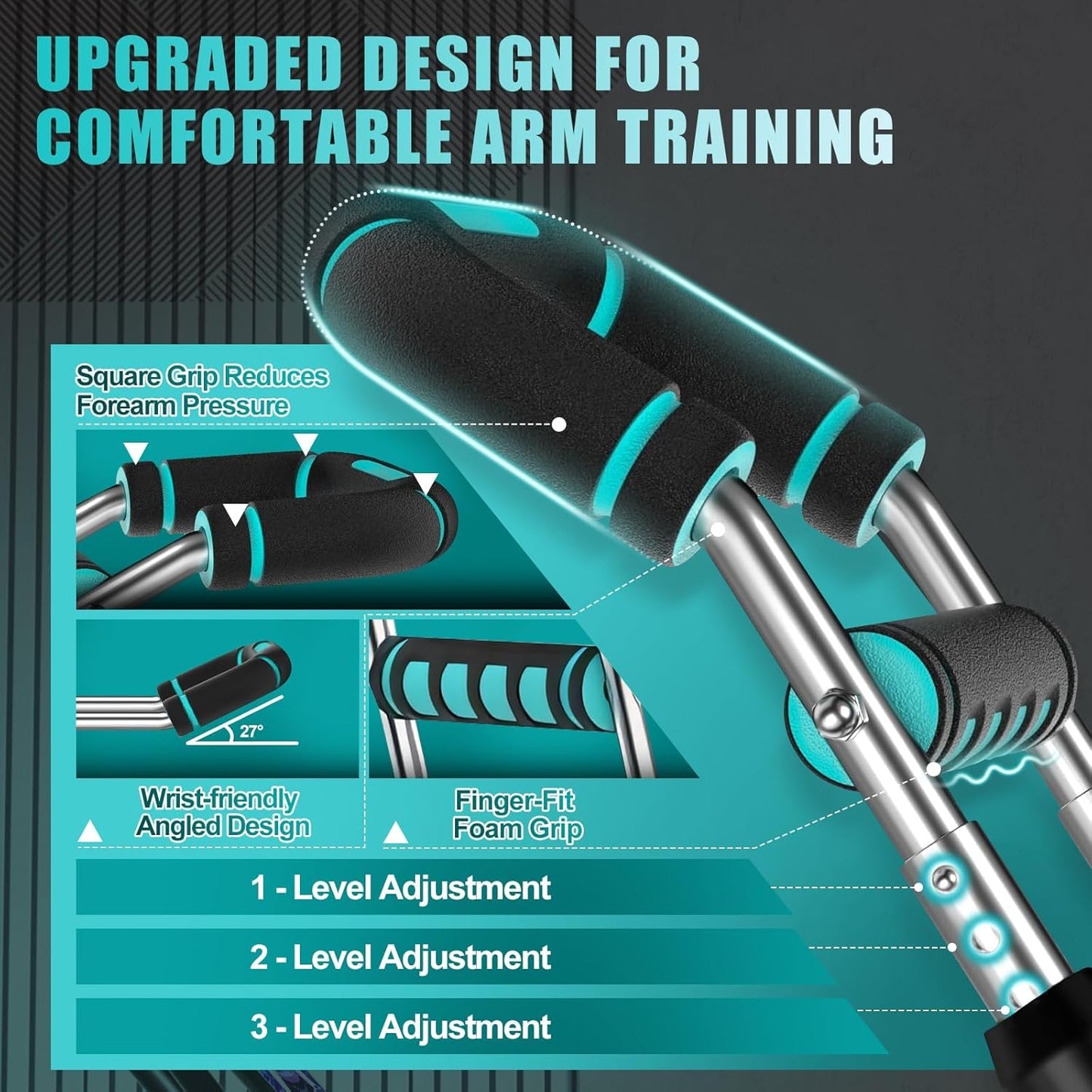 2025 Pro Twister Arm Trainer, Adjustable Power Twister Bar, Chest Shoulder Arm Workout Equipment, Portable Detachable Upper Body Fitness Machine for Home & Gym