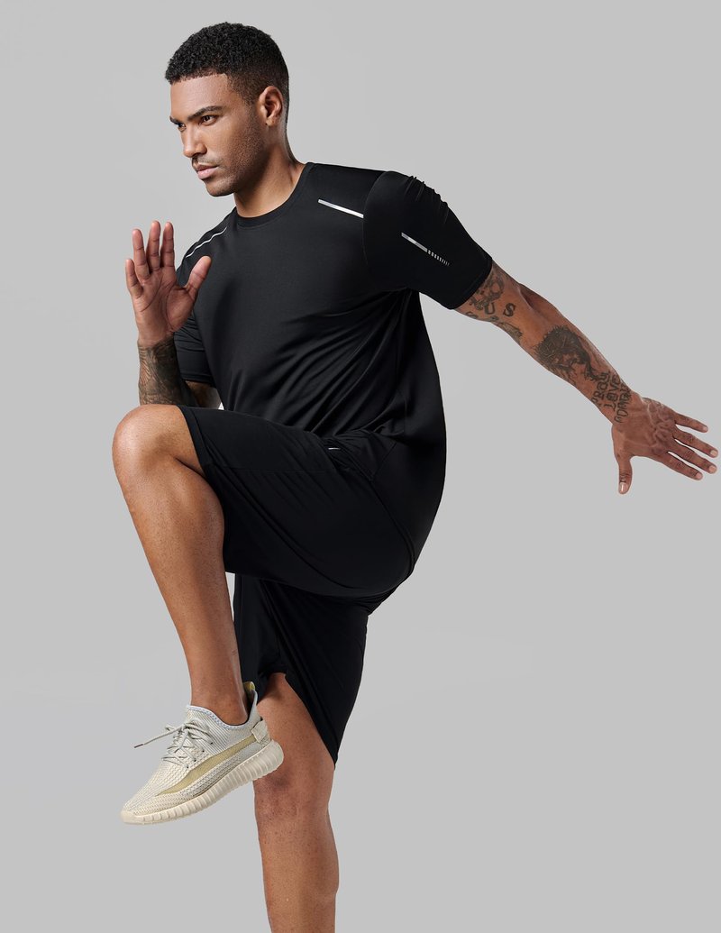5 Pack Men’s Active Quick Dry Crew Neck T Shirts | Athletic Running Gym Workout Short Sleeve Tee Tops Bulk (Set 17, 3X-Large)