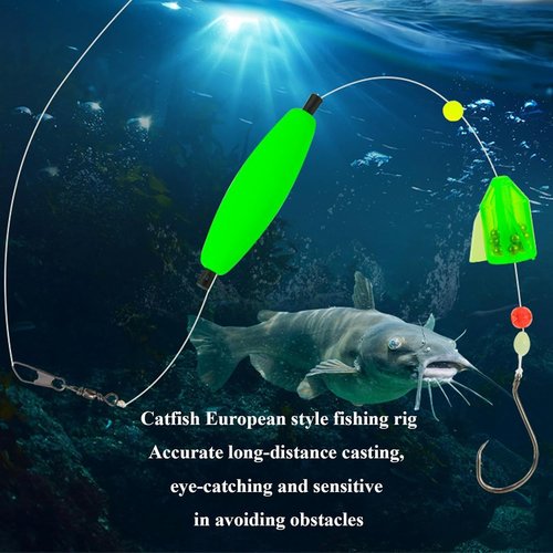 Visulong Catfish Fishing Set, Catfish Fishing Set, ðððððĒðŽðĄ Rig Making Kit, for Catching Big ðððððĒðŽðĄs, Carp & More (3PCS,6/0)