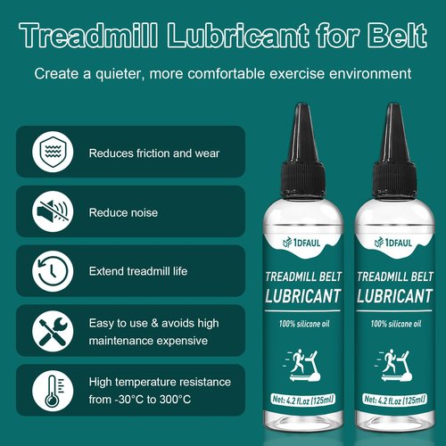 1DFAUL Treadmill Lubricant for Belt, 250ml Silicone Treadmill Oil Belt Lubricant High Temperature Resistance, Reduces Friction, Noise & Wear, Suitable for Various Treadmills Models
