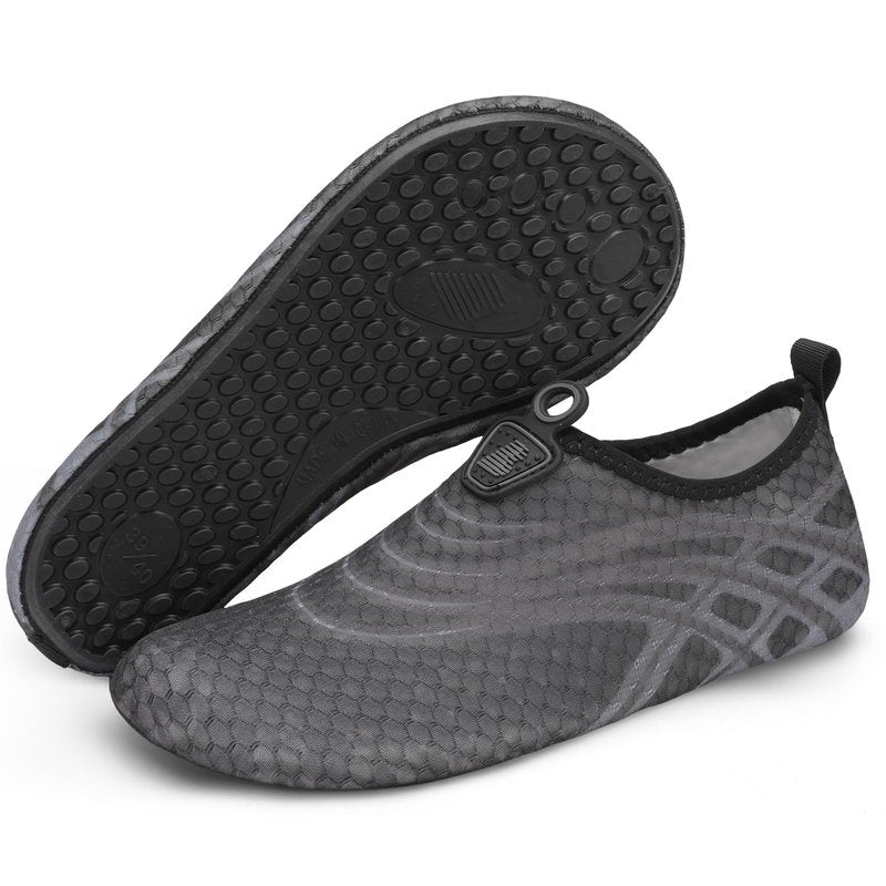 BARERUN Water Sports Shoes Barefoot Quick-Dry Aqua Yoga Socks Slip-on Men Women Black,Star,14-15 Women/12-13 Men