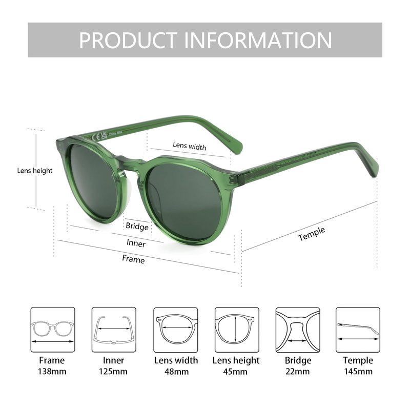 ZENOTTIC Vintage Round Polarized Sunglasses for Men Women UV400 Protection