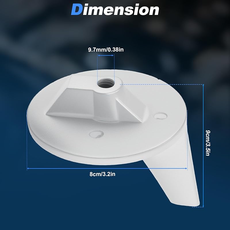 Boat Trim Tab Anode 46399A1 for Mercury/Mariner 35 HP+ - 1x Zinc Sacrificial Anode (Variation: 18-6014A)