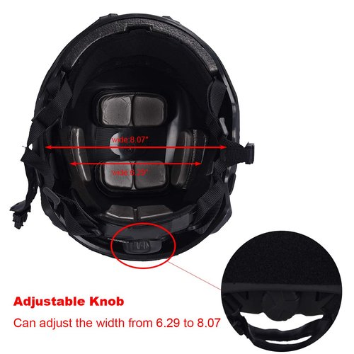 LOOGU Tactical Helmet, Adjustable Fast MH Bump Protective Gear for Airsoft Paintball with 12-in-1 Face Mask
