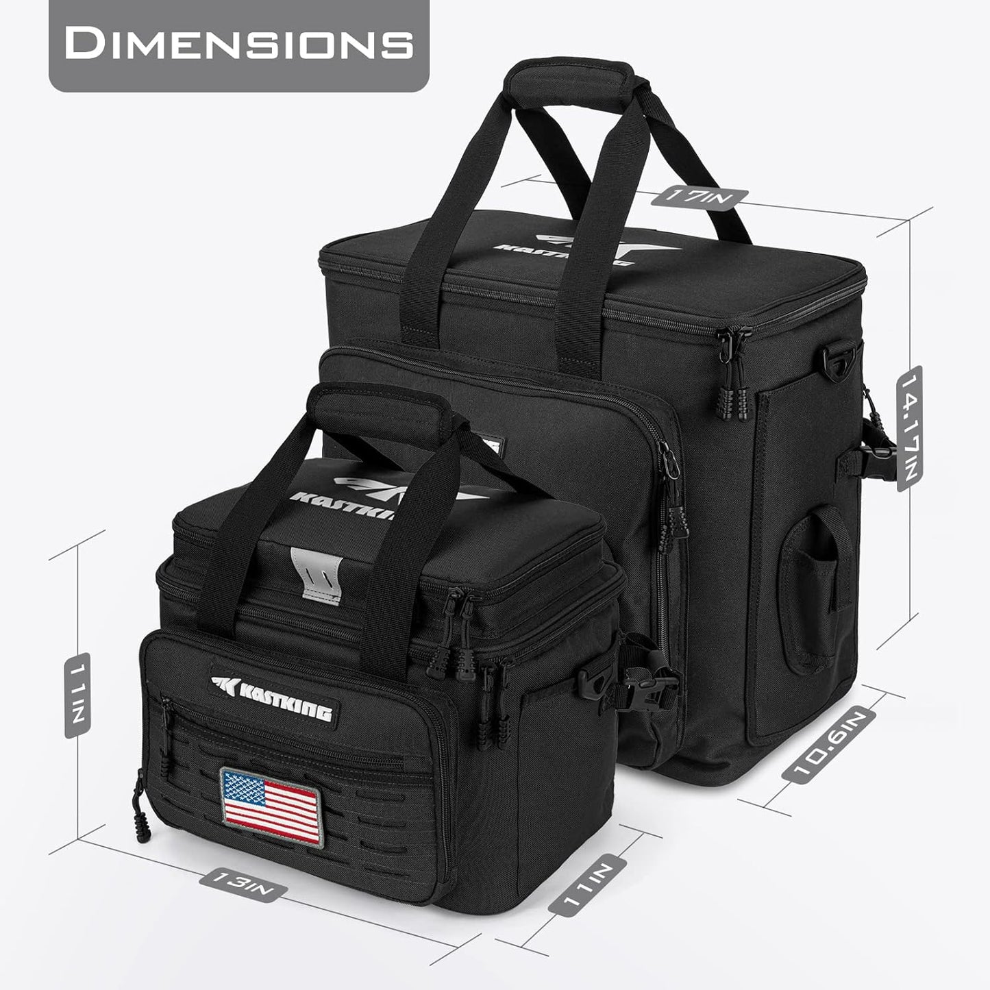 KastKing Fishing Tackle Bags - Saltwater & Freshwater Fishing Bags - Water Resistant, Padded Shoulder Strap - Gear Storage