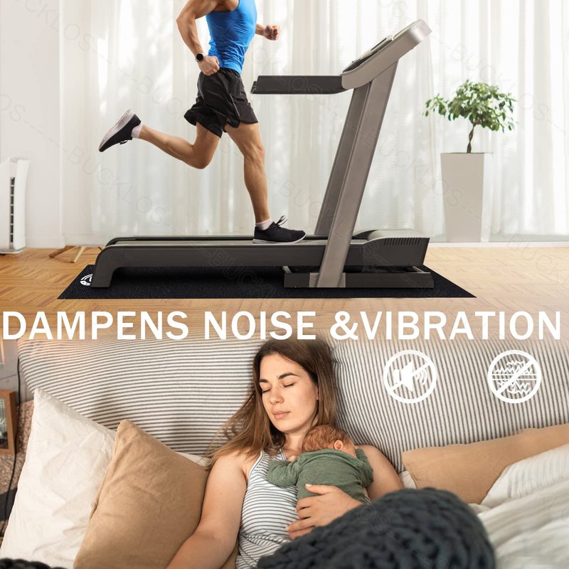 BUCKLOS Treadmill Mat for Walking Pad and Home Gym Equipment