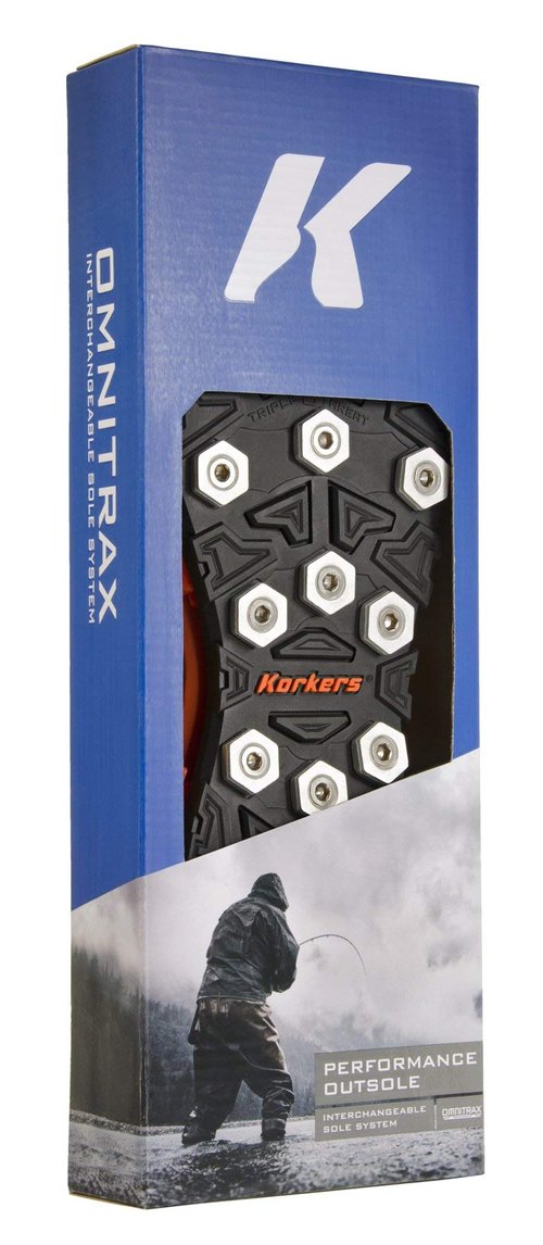 Korkers OmniTrax v3.0 Interchangeable Sole - Triple Threat Aluminum Hex Disc - Size 13