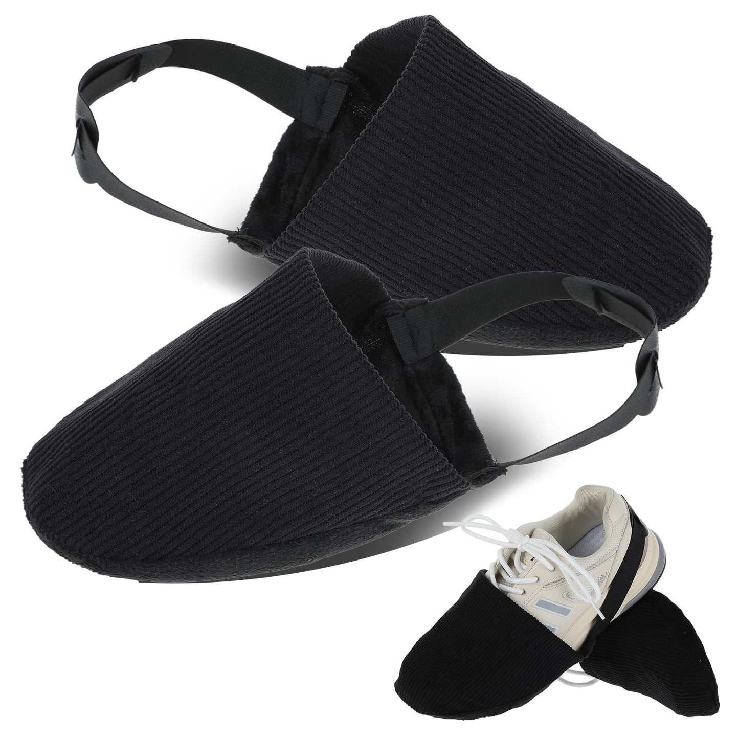 KFHENSOMR 2pcs Bowling Shoe Slider, Bowling Shoes Cover with Elastic Band for Men Women, One Size Adjustable Sole Slide Covers, Shoes Bow-ling Accessories for Playing Ball Dancing (Black