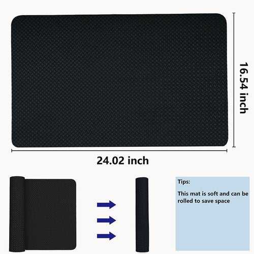 Legnowit Double-Sided Non Slip Mat for Stepper Exercise Machine & Under Desk Mini Elliptical Exercise Equipment, Small Workout Floor Protection Mat for Seated Pedal Exerciser, Indoor Cycling Bike