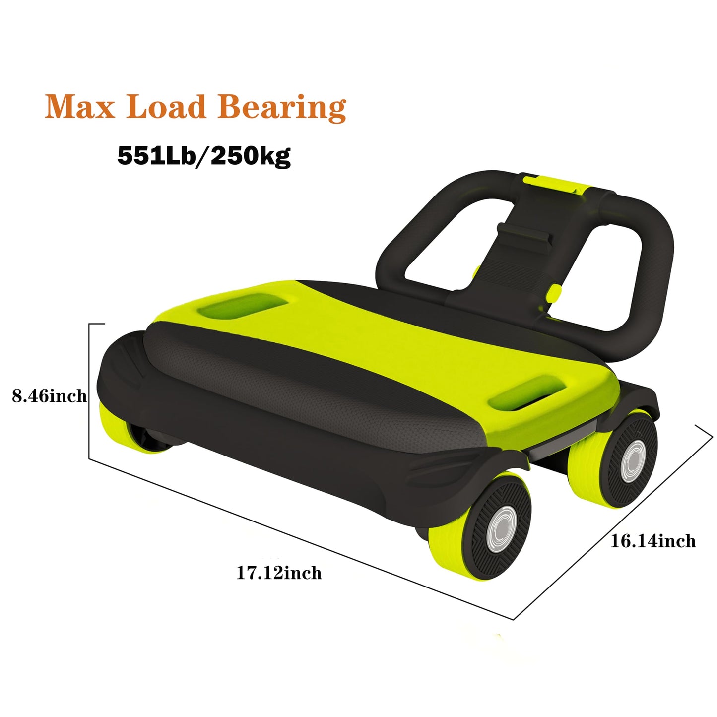 IRISFLY New 4-Wheel Abdominal Roller,Upgraded High-Performance Ab Roller Wheel,Automatic Rebound Ab Roller Board, Strengthen Core & Abs, Ab Machine Perfect for Home Workout