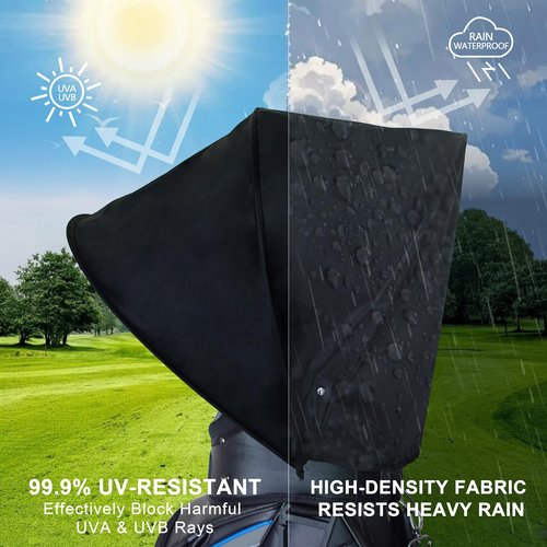 rideontogo Golf Bag Rain Cover - Universal Golf Club Bag Accessories with Easy Access and Storage
