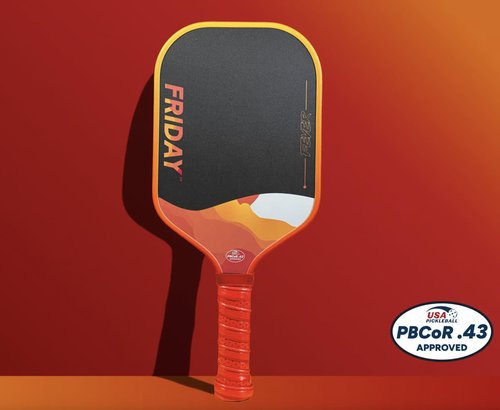 Friday Fever Paddle, Triple-Layer T700 Raw Carbon Fiber, Gen 3 Construction, Dual-Edge Foam, USAP PBCoR .43 Certified (Scorch, 1)