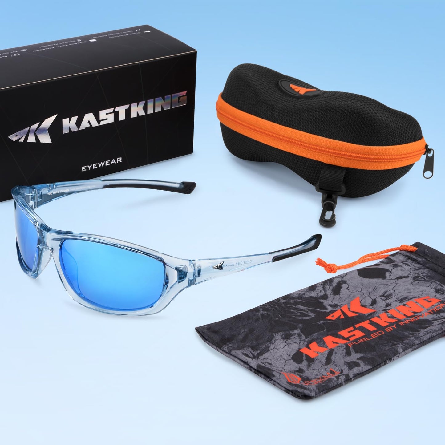 KastKing Dugan Polarized Sport Sunglasses for Men and Women, Ideal for Driving Fishing Cycling Running, UV Protection