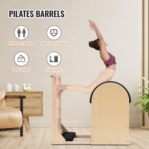 apdale Ladder Barrel Pilates Equipment, Pilates Barrel Ladder Barrel Exercise Equipment for Home Workout Yoga Fitness Gym Strength and Flexibility Use