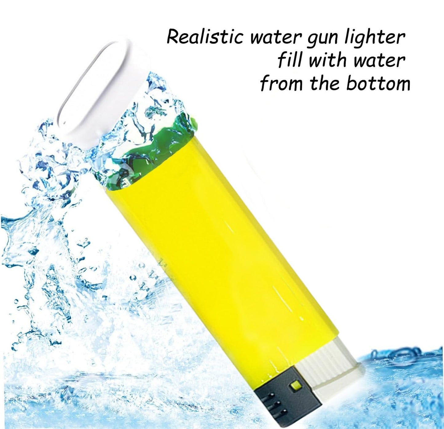 3 Pcs Realistic Water Gun Lighter - Hilarious Prank Gadget for Tricksters, Realistic Design with Powerful Water Jet, Fake Lighter, Mini Water Guns (3.15" Compact Prank Tool)