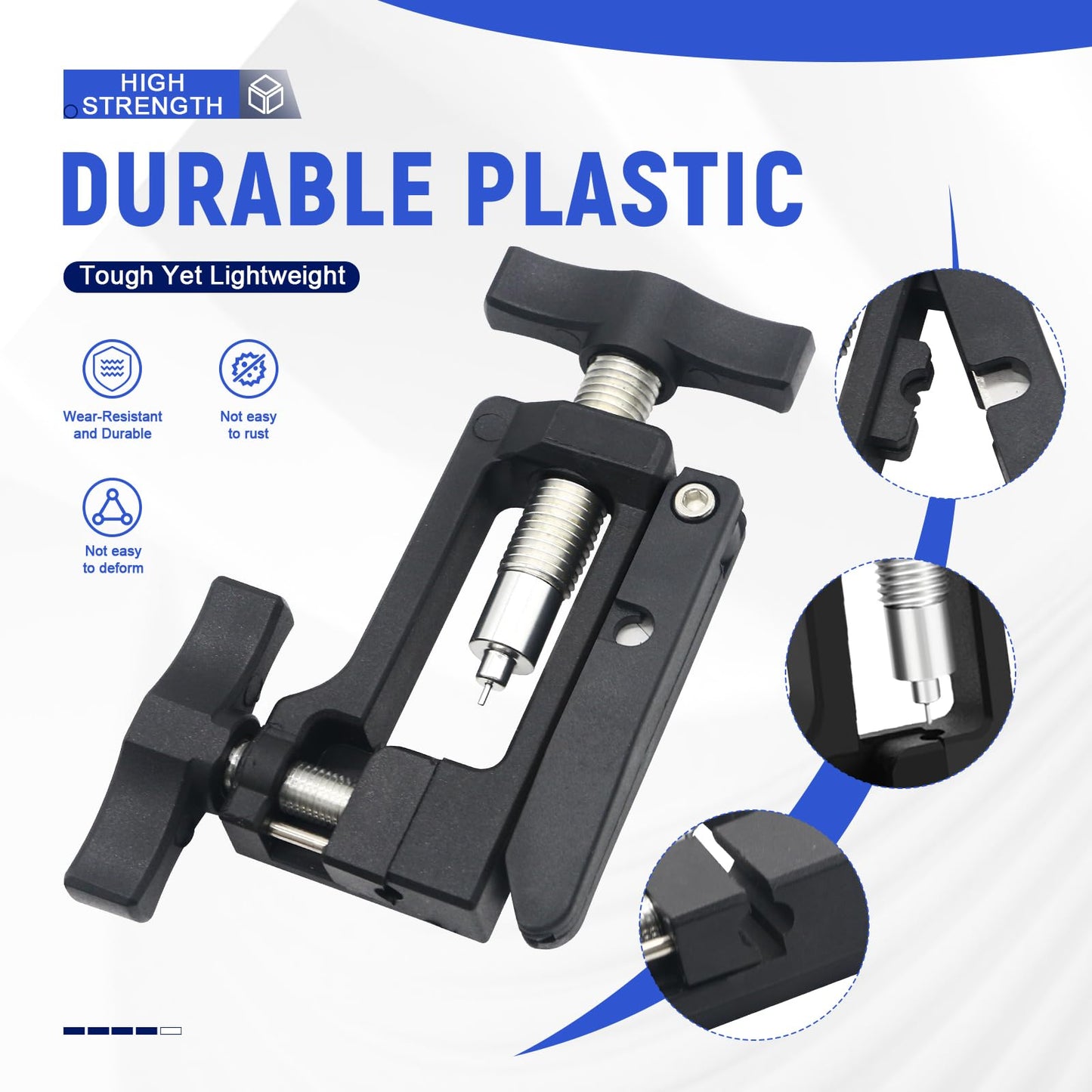 2 in 1 Plastic Needle Driver Insertion and Hydraulic Hose Cutter Tool for Bicycle MTB Road Bike Brake Repair, Lightweight Brake Line Cutter and Oil Fitting Install