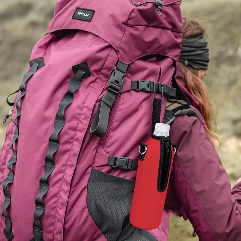 Bottled Water Carrier Sleeve with Strap for Smartwater 16.9/20 oz - Red