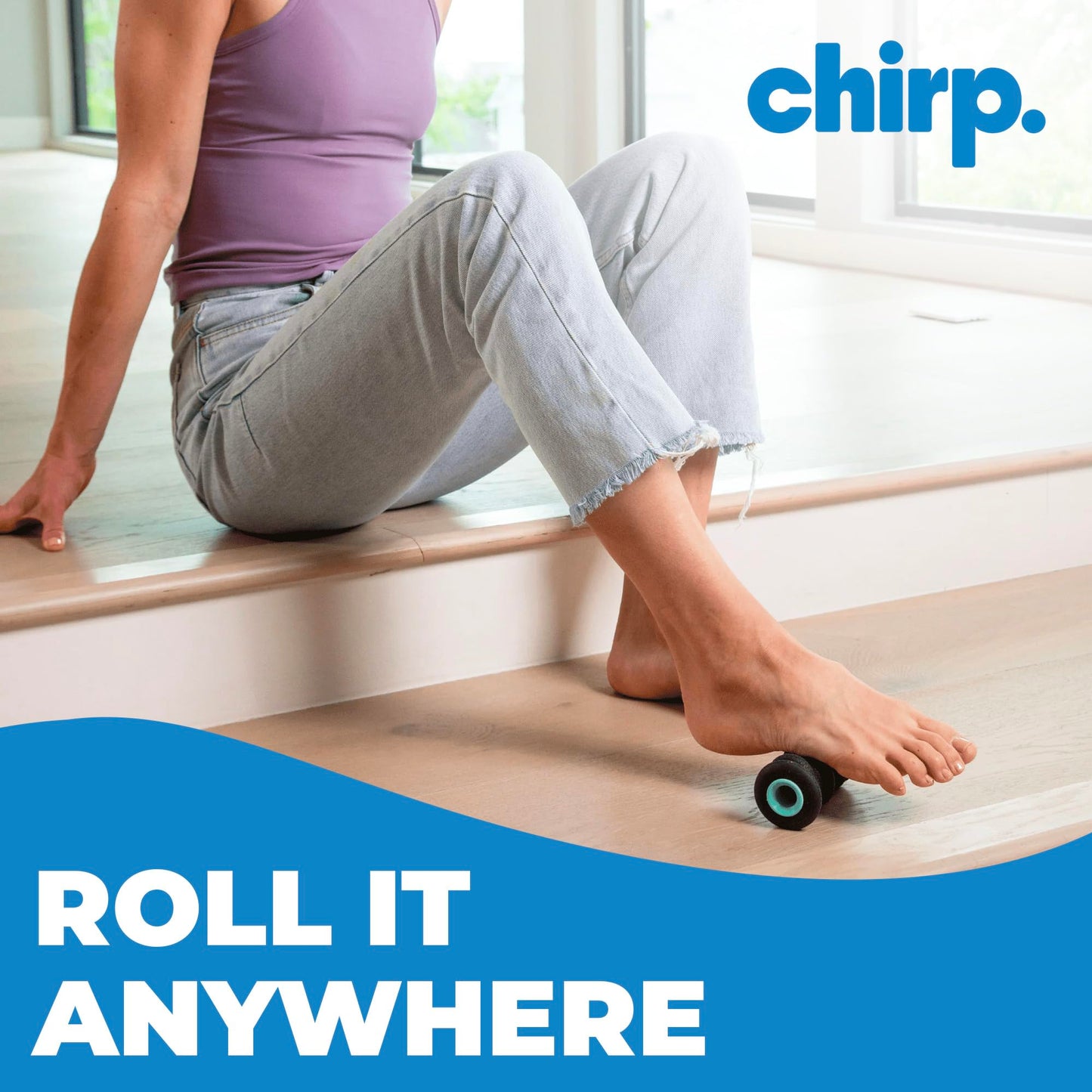 Chirp Wheel XR Foot Massage Roller, Plantar Fasciitis Relief, 2" Mint