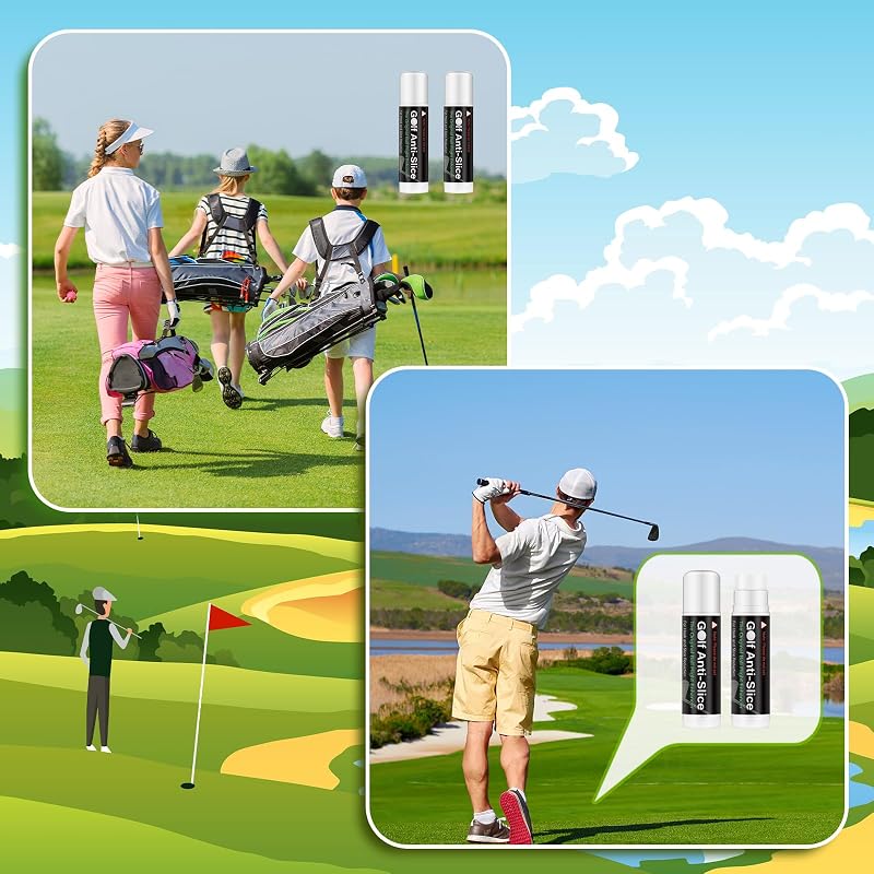 Halloscume 4 Pcs Golf Anti Slice Stick Anti Hook Compound - Classic Style