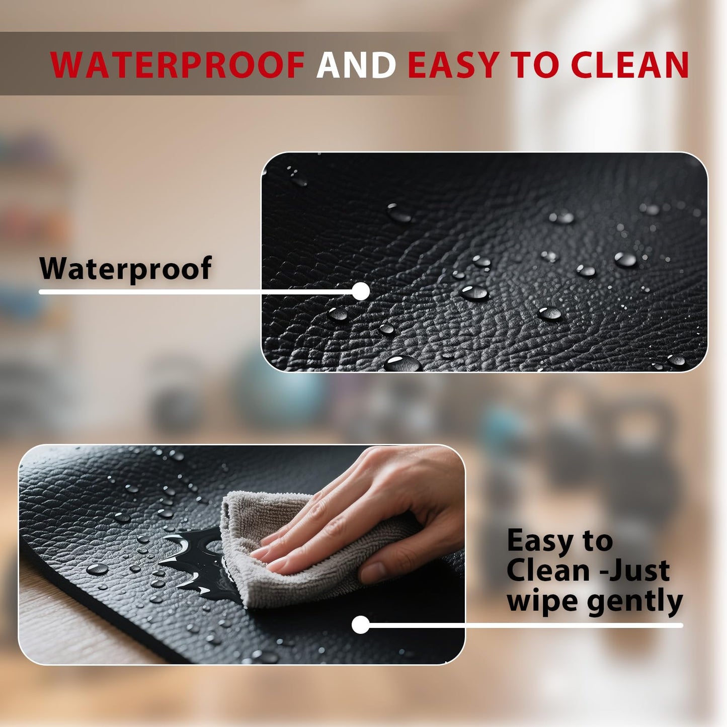Walking Pad Mat for Carpet, Treadmill Mat for Hardwood Floors, Bike Mats Compatible with Peloton – Non-Slip Exercise Mats, Shock Absorbing & Floor Protection for Home Gym Use (84" Lx 36" W x0.24 Th)