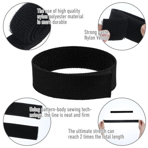 8 PCS Boot Blouser Military, Black Elastic Boot Straps for Cowboy Boots Ankle Strap Boot Bands Boot Snake Bootstraps Adjustable Blousing Straps with Hook and Loop for Hunting Gardening Hiking Cycling