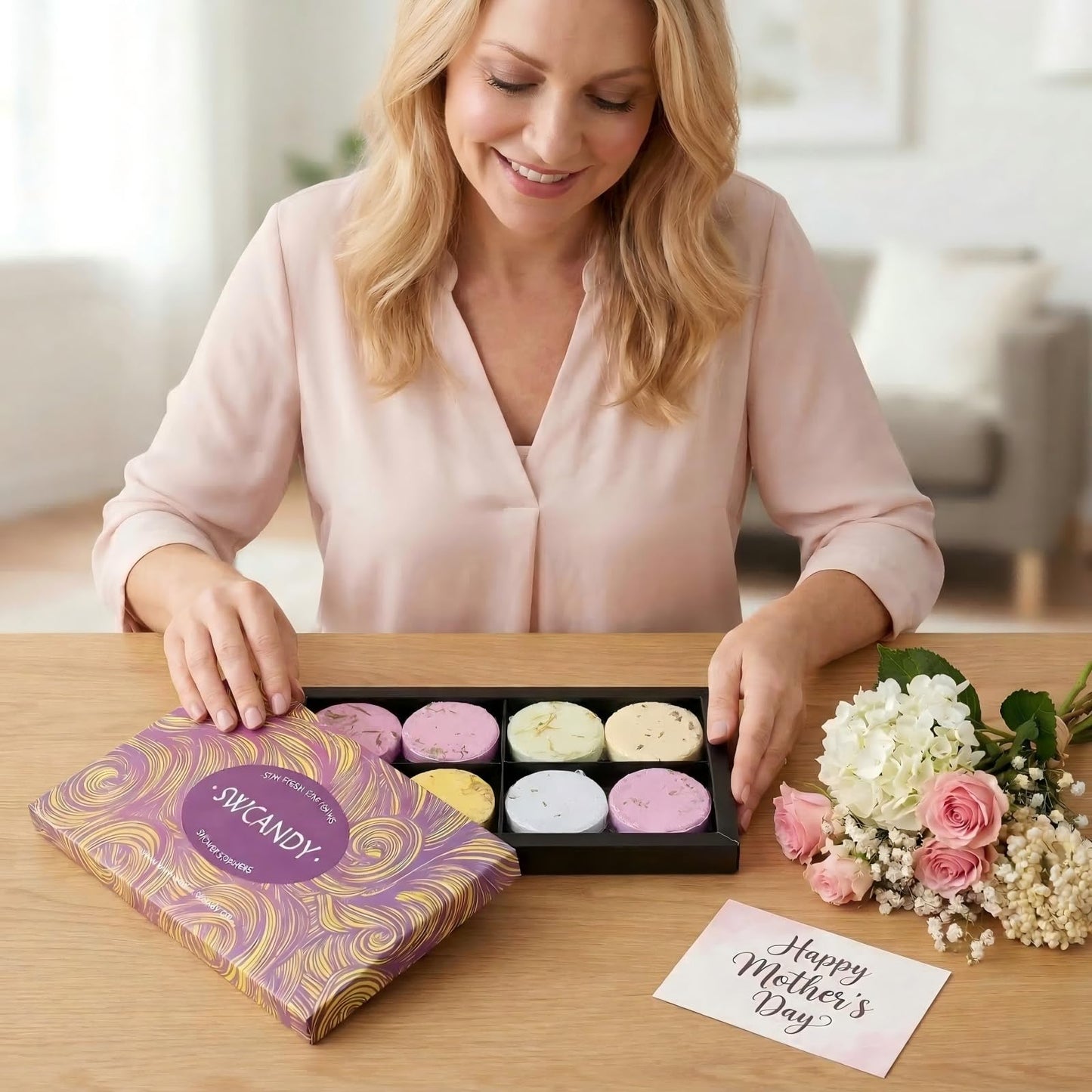 SWCANDY Shower Steamers Aromatherapy Gifts for Women 8 Pcs Shower Home Spa
